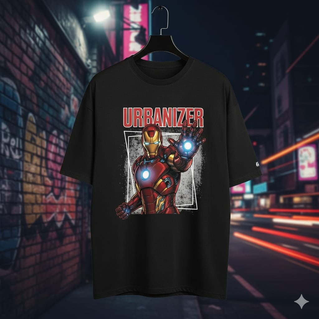 Urbanizer Oversized Marvel Iron Man T-Shirt