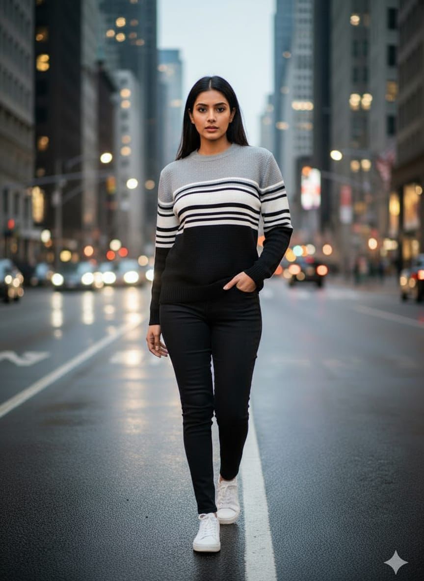 Striped Woolen Sweatshirt